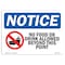 Signmission Sign, 7" H, 10" W, Rigid Plastic, NOTICE No Food Or Drink Allowed Beyond This Point Sign, Landscape OS-NS-P-710-L-16125 - alternate 1